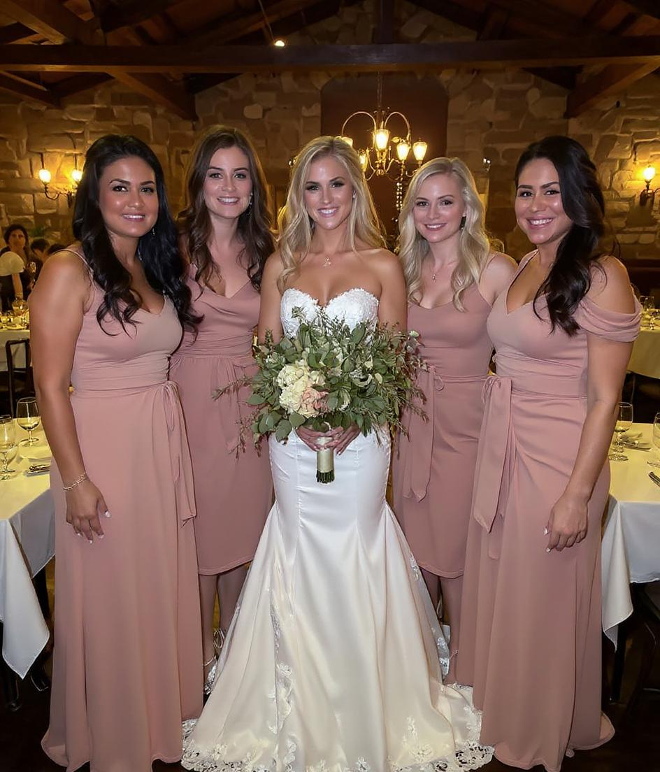 Bruidsmeisjesjurken op bruiloft